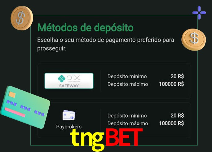 O cassino tngbet oferece uma grande variedade de métodos de pagamento